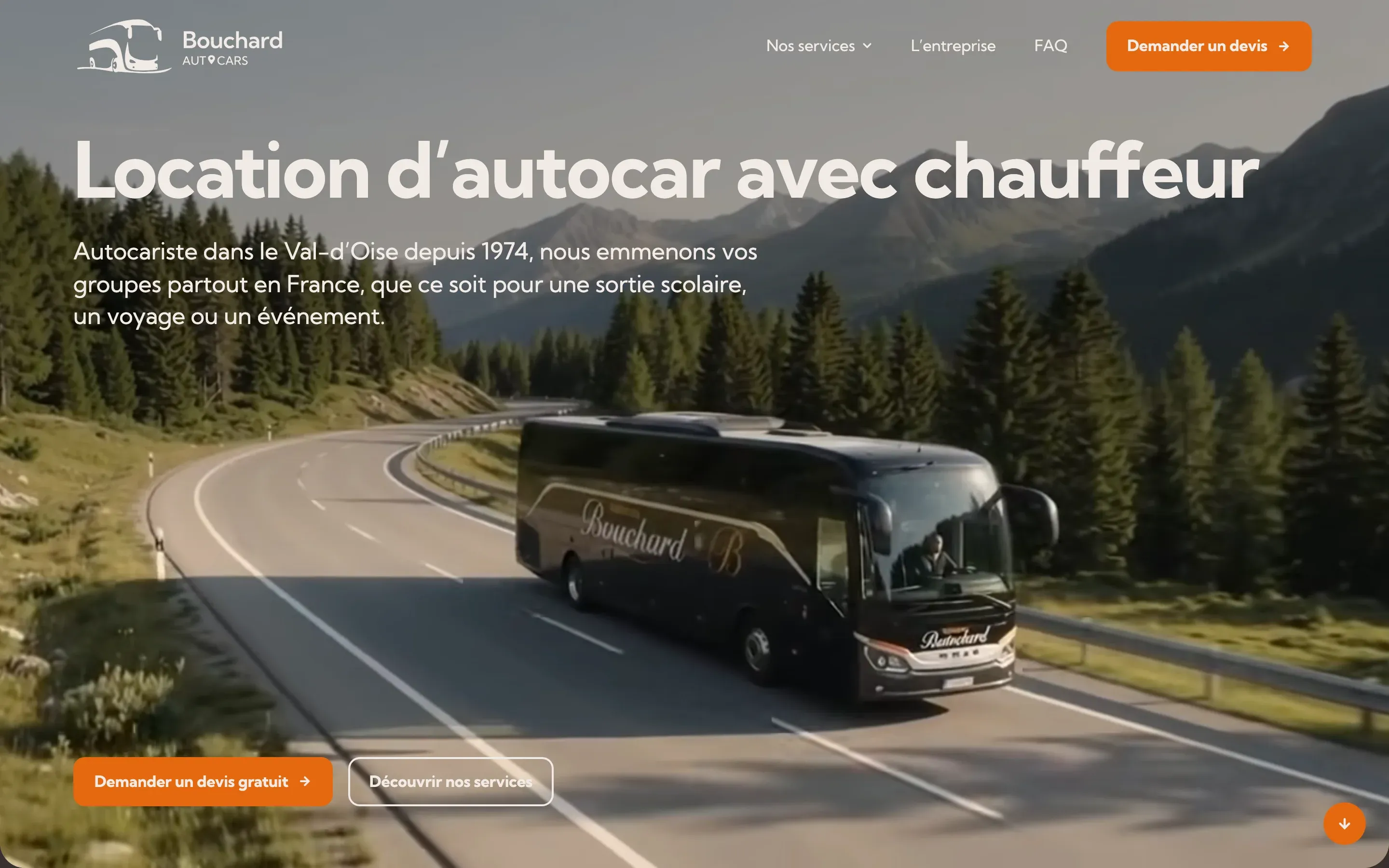 Accueil du site Autocars Bouchard
