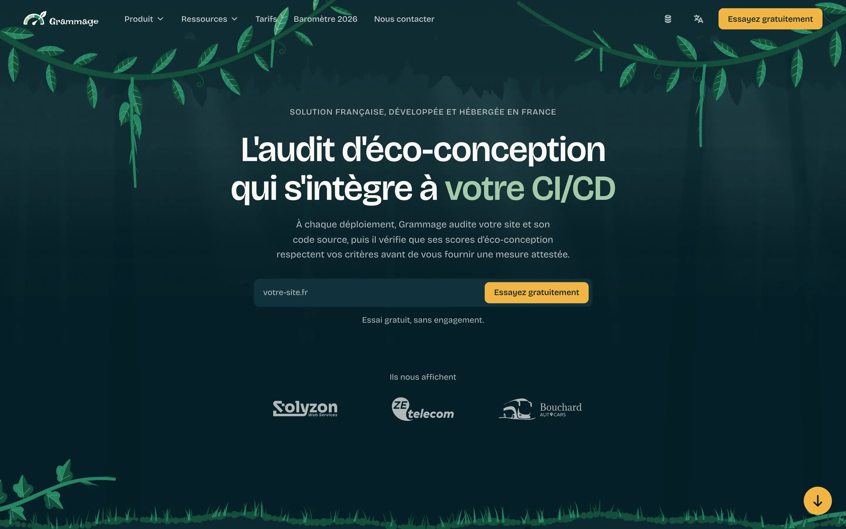 Accueil du site Grammage