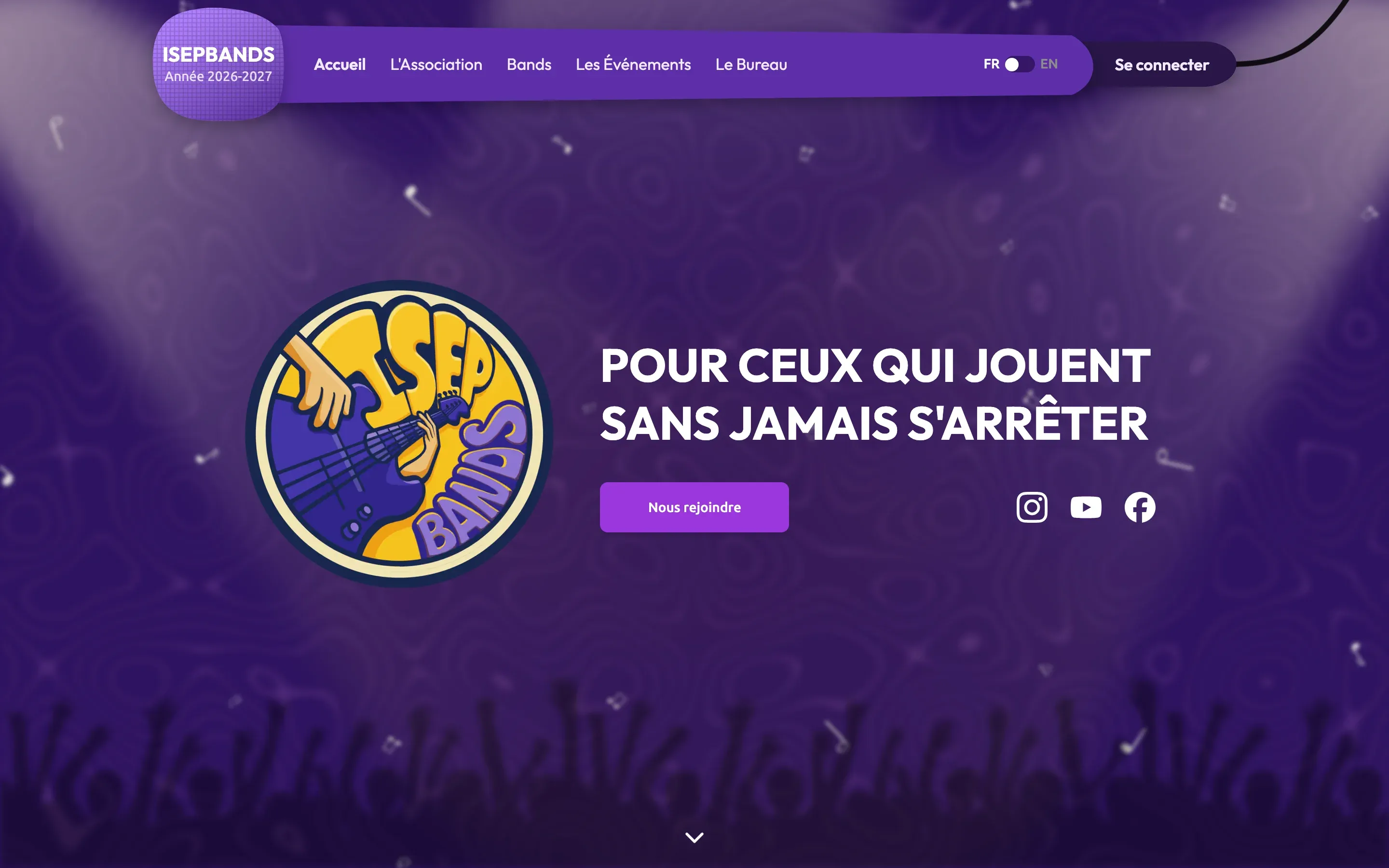 Accueil du site ISEP Bands